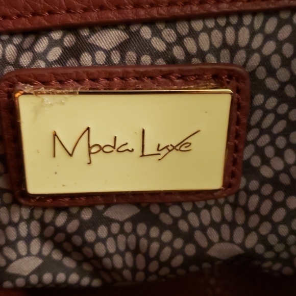 Mode Luxe Tote Purse & Make Up Bag Merlot Suede and Faux Leather NWOT - Picture 5 of 8